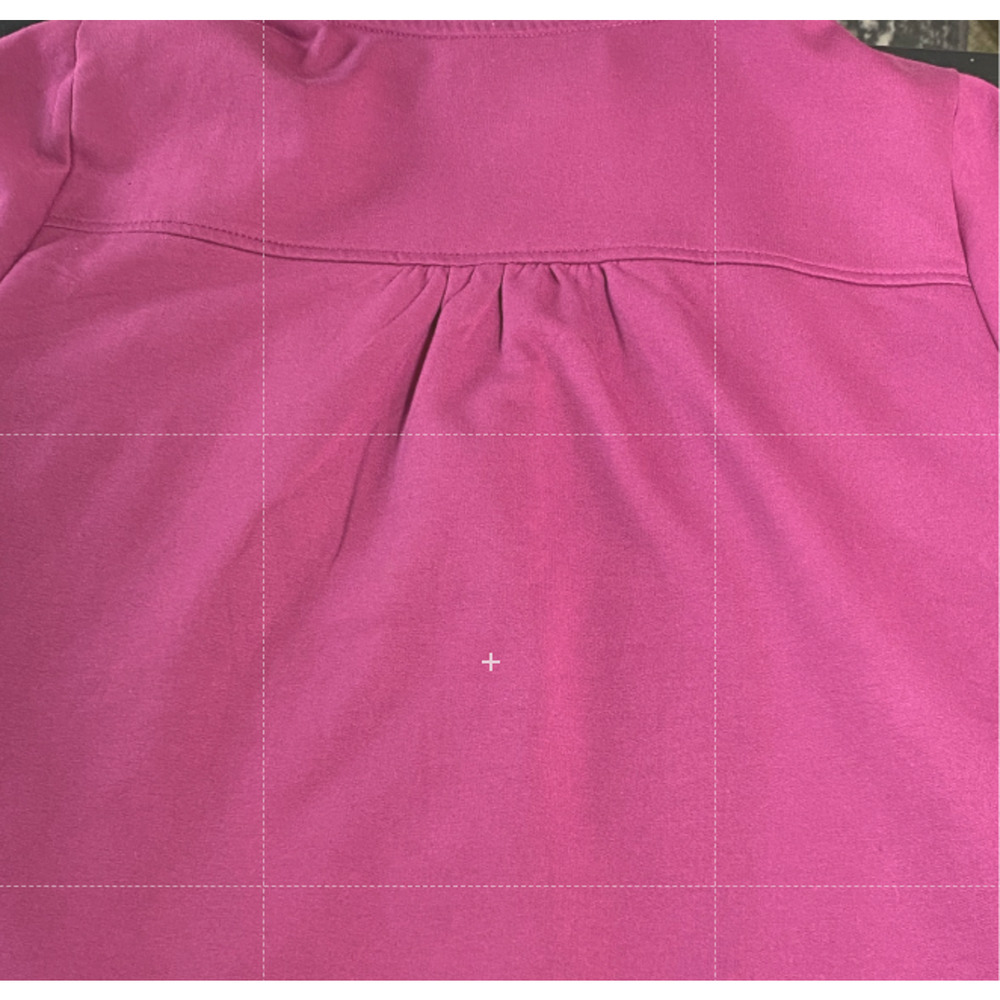 BCG Womens L Raspberry Full Zip Hoodie Gathered Yoke Plaid Lined Cotton Blend - Picture 5 of 7